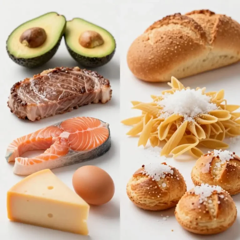 Alimentos recomendados y alimentos prohibidos en la dieta cetogénica.